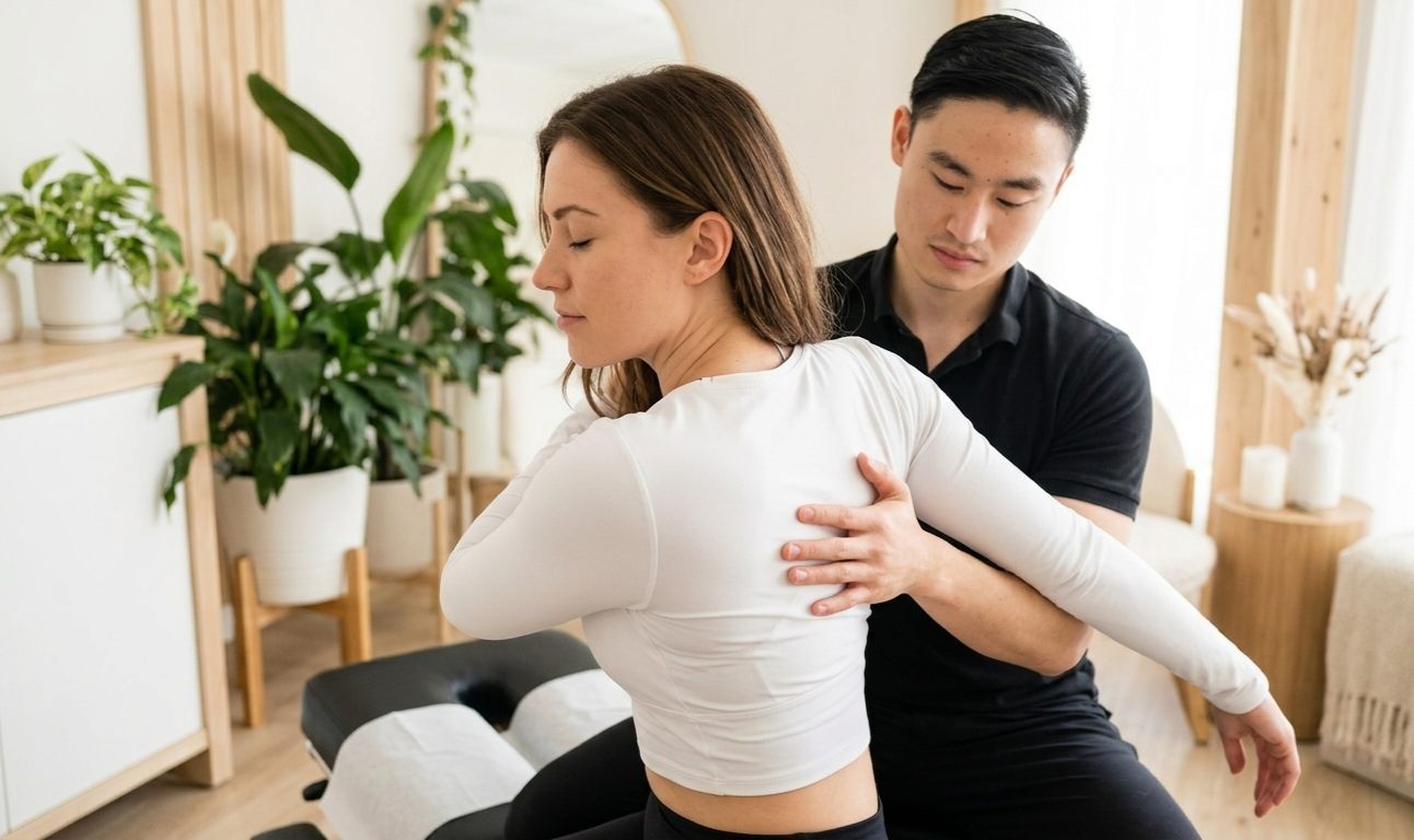 In-home assisted stretching session in Calgary